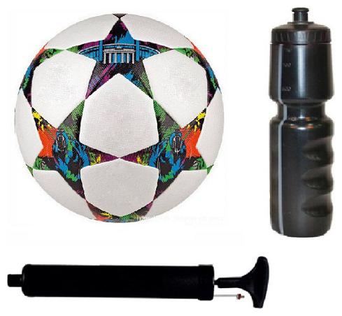 

oms best quality 1 PVC football with Pump and 1 Sipper 600ml Football Kit
