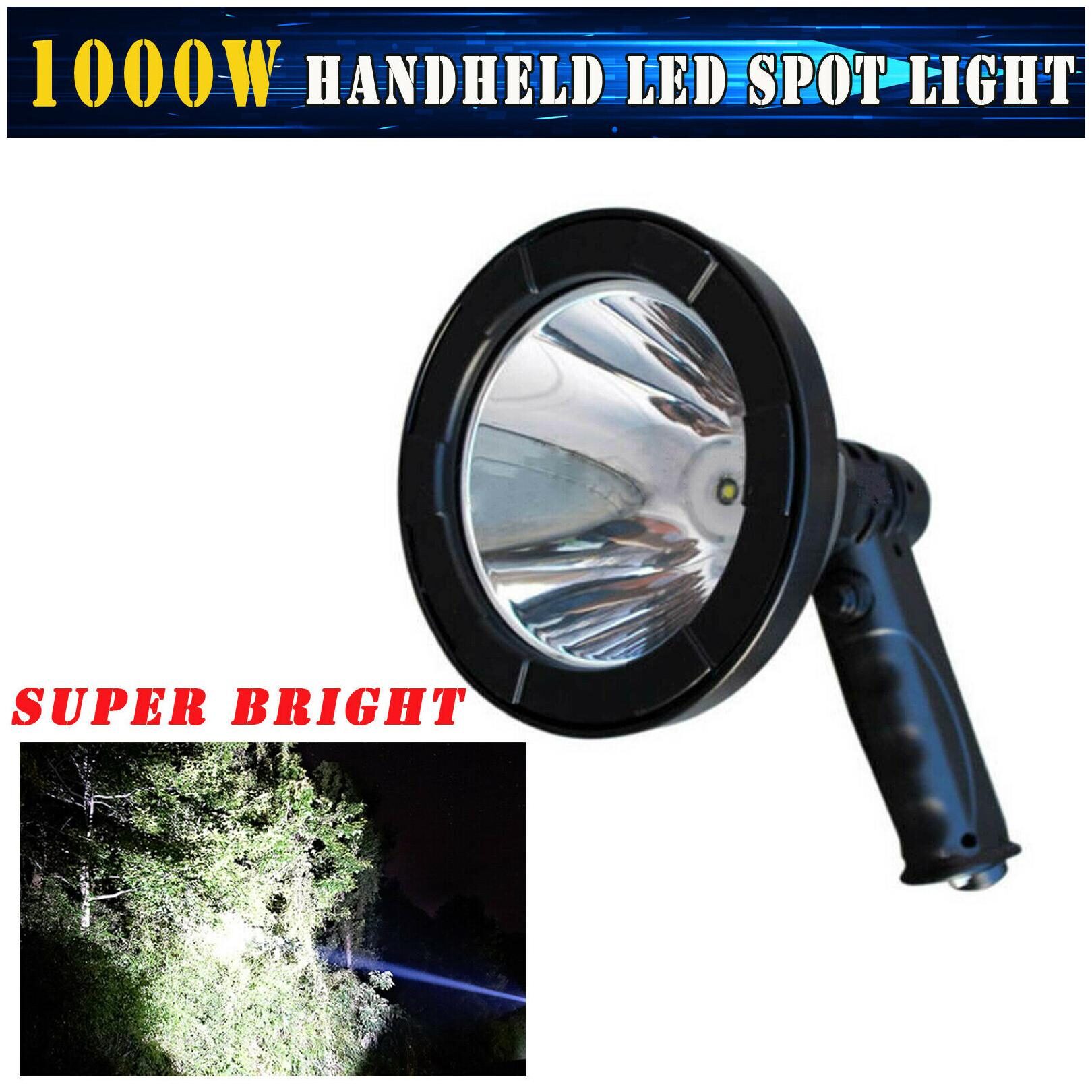 

Outdoor CREE LED Rechargeable Hunting Handheld Spot Light 1000W Flashlight IP65