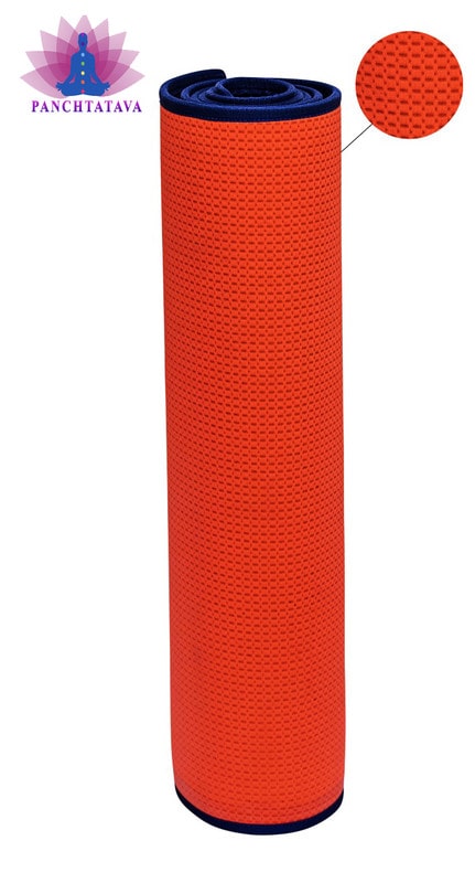 

Panchtatava EVA Heavy Duty Neon Yoga Exercise Mat SGS Certified with Belt Carrying Bag (6mm Thick Orange )