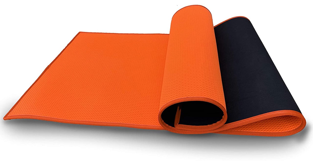 

Panchtatava EVA Heavy Duty Neon Yoga Exercise Mat SGS Certified with Belt Carrying Bag (6mm Thick Orange )
