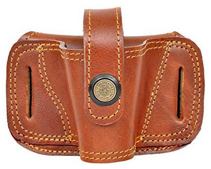 

Schieben Leather 9Mm Revolver Pistol Tan Brown Free Size Belt Holster Racquet Carry Case Cover Free Size (Brown)