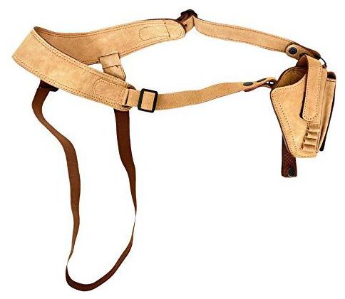 

Schieben Swed Leather Calf Brown Chest Holster Pistol Gun Cover Free Size (Beige)