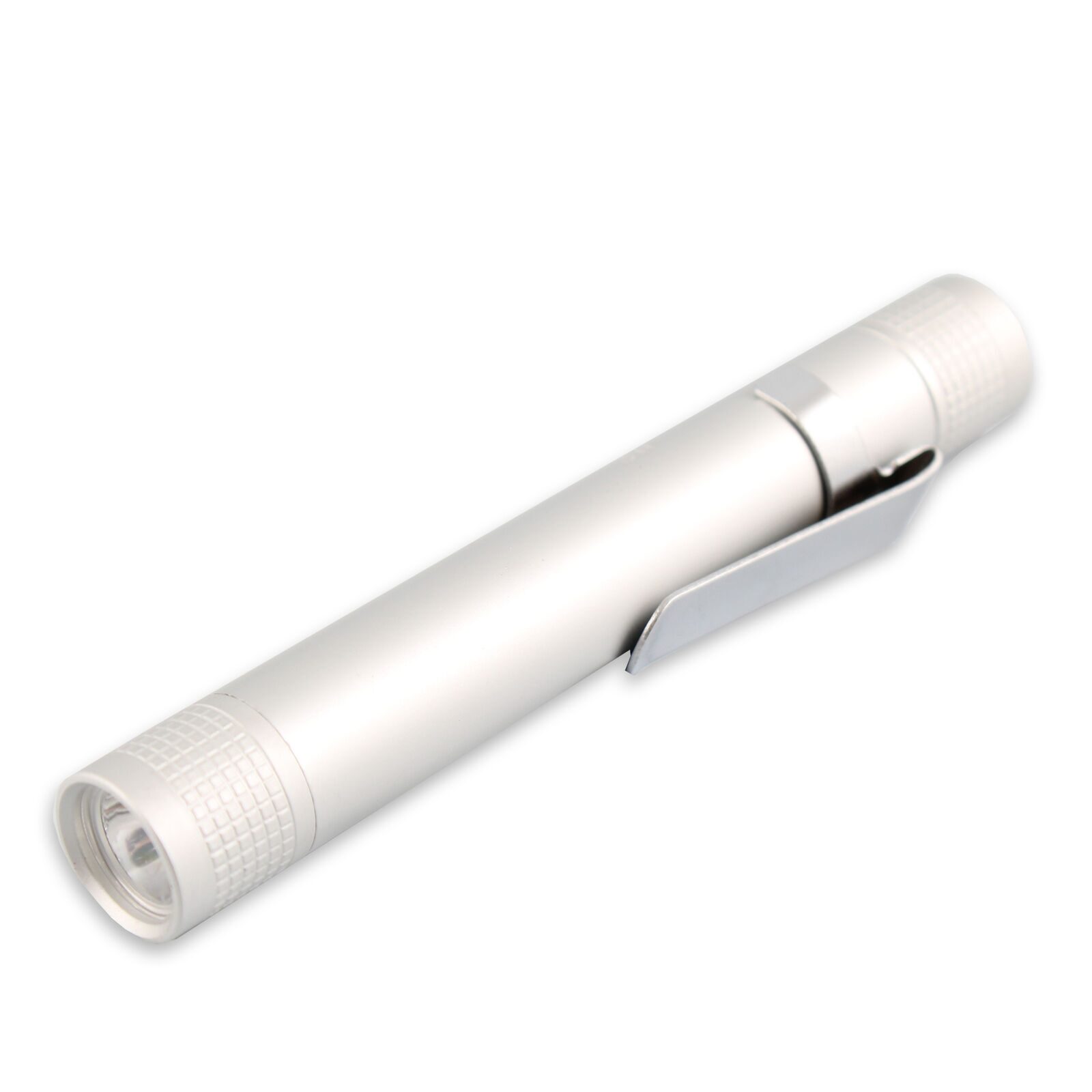 

Silver Mini Pen-type Portable LED 3W AAA Battery Flashlight Torch Lamp