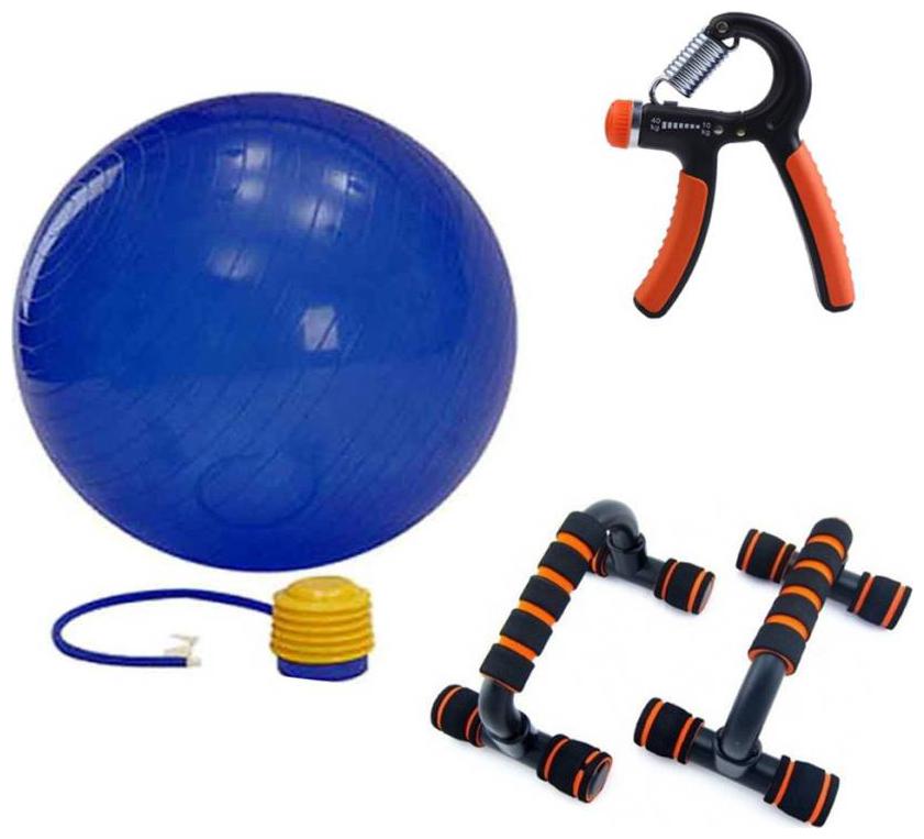 

solutions24x7 gym and fitness kit - Gym Ball 85cm Power Hand Grip Pushup Bar