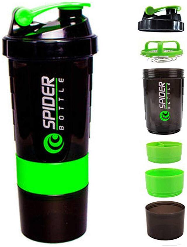 Spider Protein Sipper Shaker Bottle 500 ml