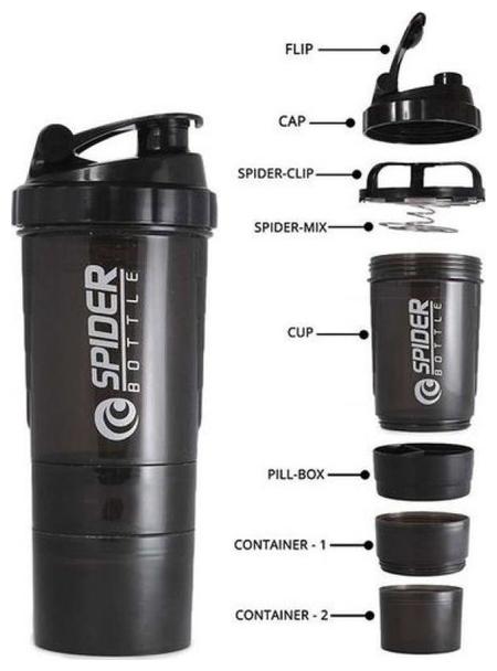 

Spider Shaker Bottle 500ml Sports WHITE - COLOUR