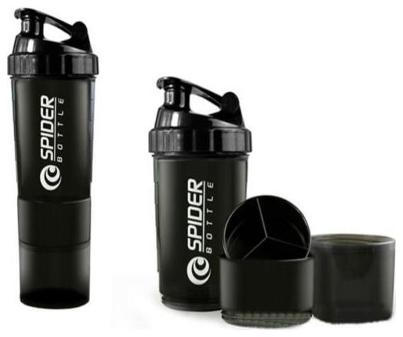 

Spider Shaker Bottle 500ml Sports BLACK COLOUR