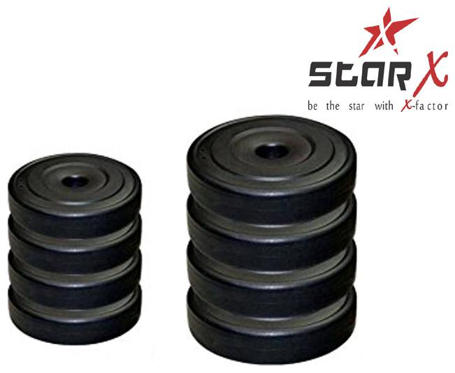 

Star X Home Gym Exercise Set of 14kg PVC Premium Quality Weights (14kg)