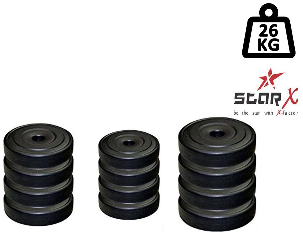 

Star X Home Gym Exercise Set of 26kg PVC Premium Quality Weights (26kg)