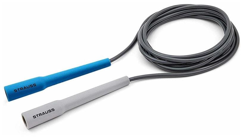 

Strauss Adjustable Skipping Rope (Blue Grey)