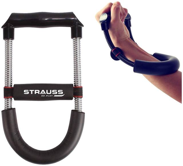 Strauss Adjustable Wrist/Forearm Strengthener, (Silver)