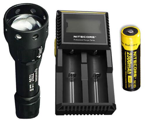 

Sunwayman T25C CREE XM-L2 U3 LED Flashlight w NL183 Battery D2 Charger