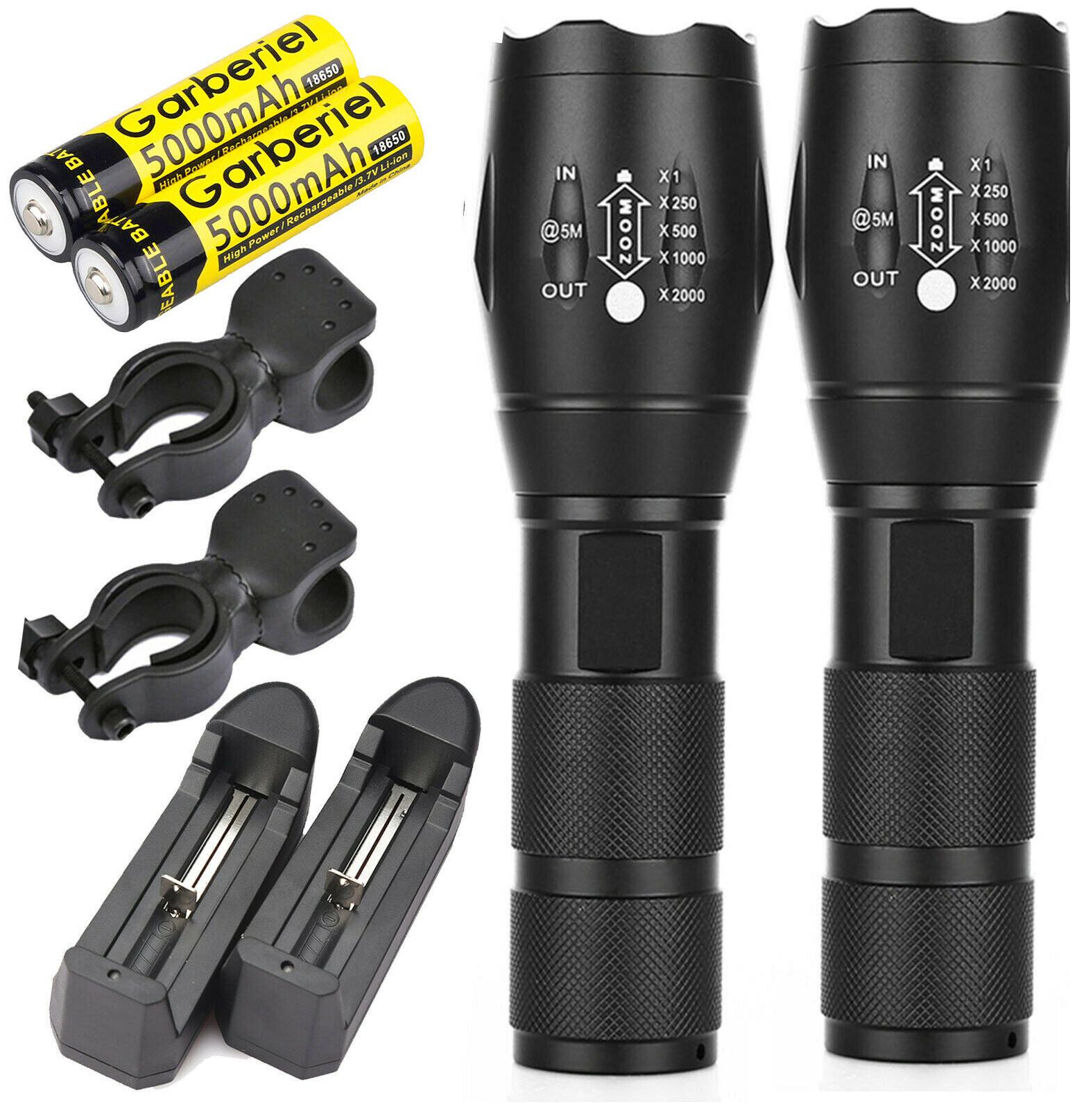 

Tactical 90000LM 5Modes T6 LED Flashlight Ultra Bright Zoomable Torch Lamp Light