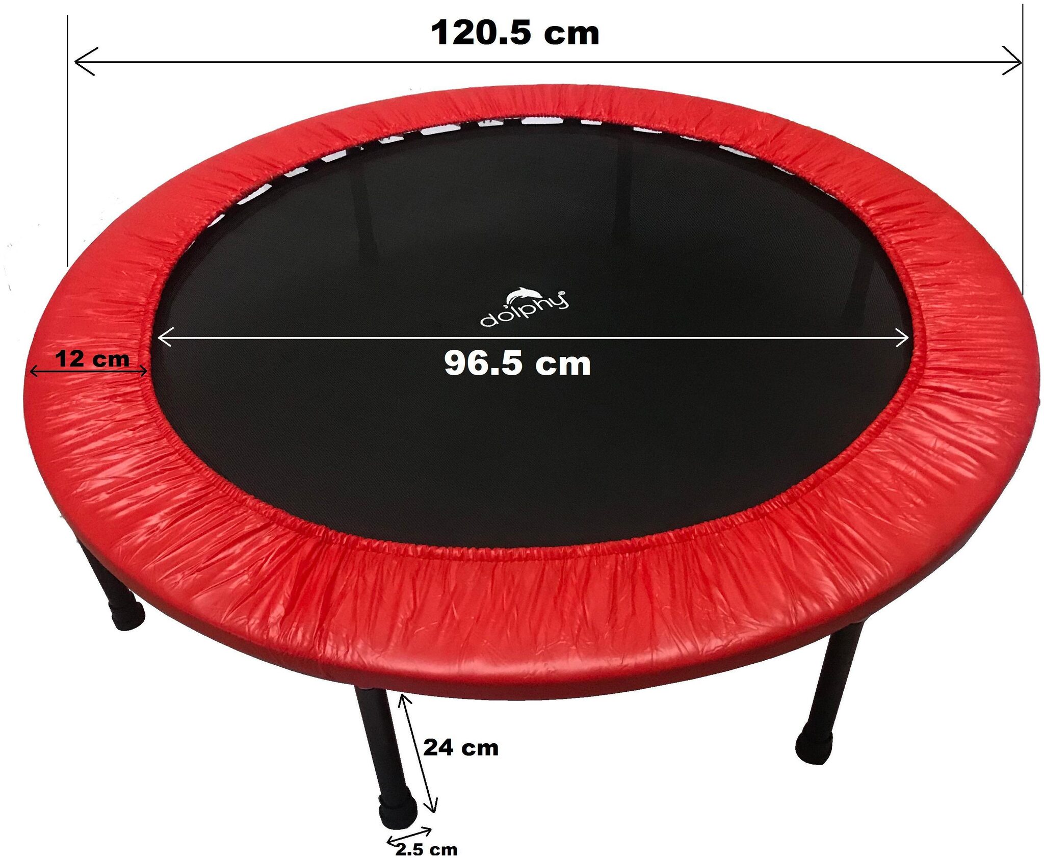 Sportspower 48 Inch Mini Trampoline Heavy Duty Portable Mini Exercise Trampoline for Kids and Adults