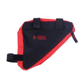 Triangle Cycling Front Tube Frame Bicycle Bags Pouch Holder Saddle Panniers--red
