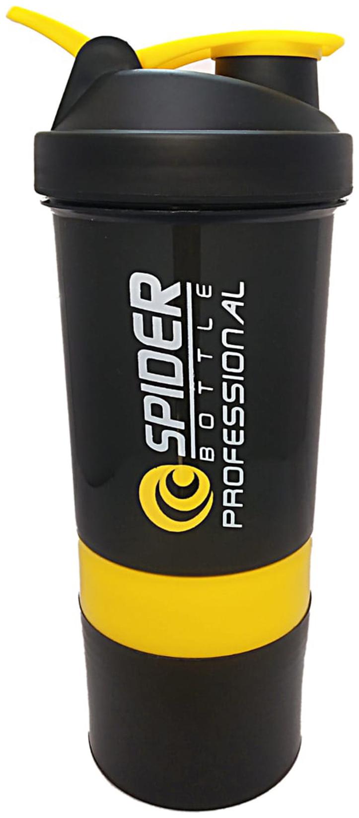 

True Indian 500 ml Protein Shaker Bottle With 2 Storage compartment Cups