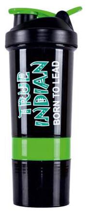 

TRUE INDIAN 500 ML SHAKER PROTEIN SHAKER BOTTLE SHAKE WATER BOTTLE (BLUE-BLACK)
