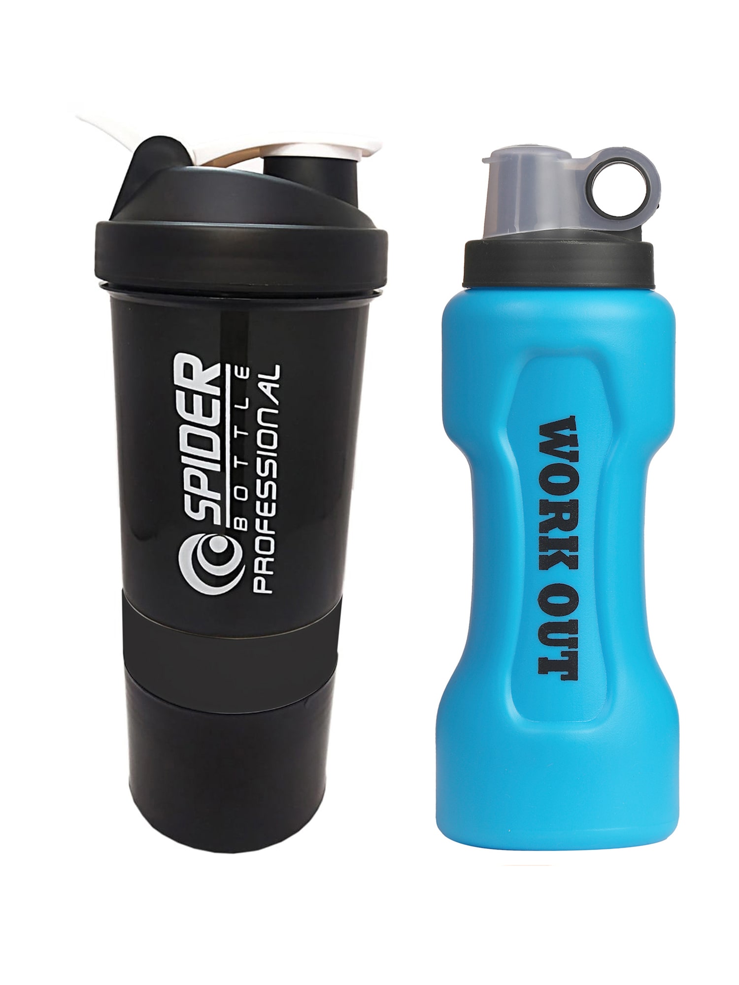 

True Indian Special Combo Pack Buy 1 get 1 Free Sport Shaker and Sipper Bottle Protein Shaker Gym and Water Bottle Shaker (Pack of 1) (Black)
