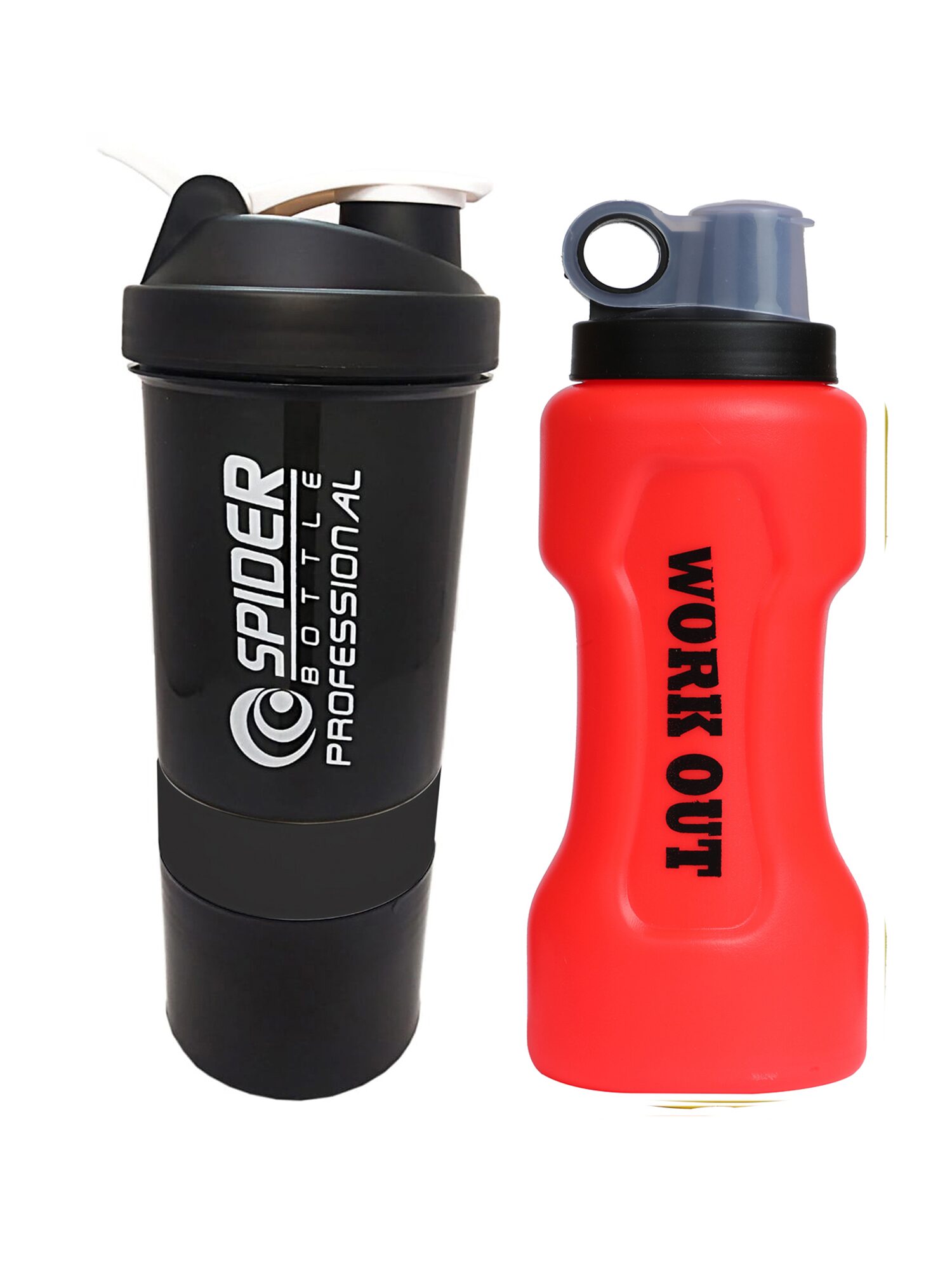

True Indian Special Combo Pack Buy 1 get 1 Free Sport Shaker and Sipper Bottle Protein Shaker Gym and Water Bottle Shaker (Pack of 1) (Black)