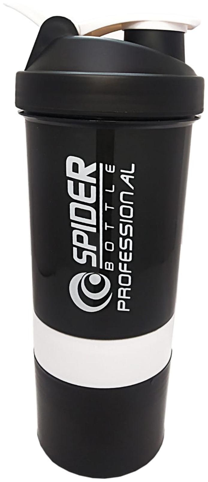

True Indian 500 ml Protein Shaker Bottle With 2 Storage compartment Cups