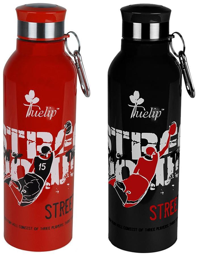 

Tuelip Set Of 2 Sports Stainless Steel Water Bottle For College School Gym Sports Water Bottle 750 ml- (Color May Vary)