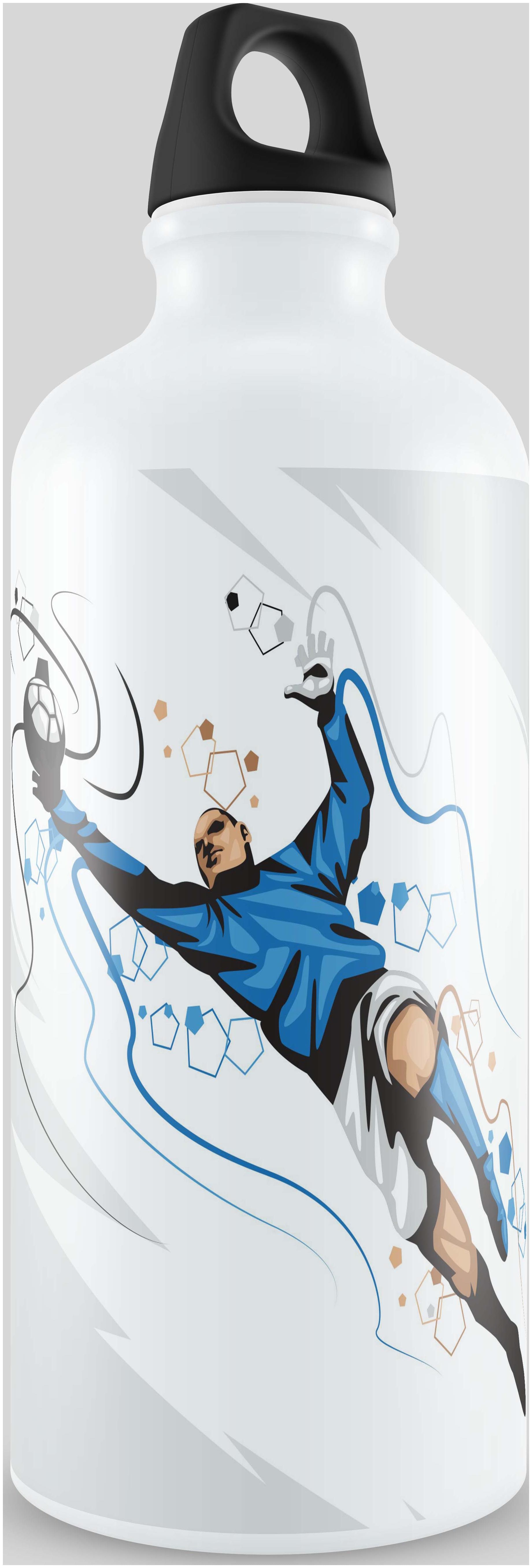 

Tuelip Soccer player Aluminium Printed Water Bottle For School going kids Girl Boys Gym College cycling 750 ml