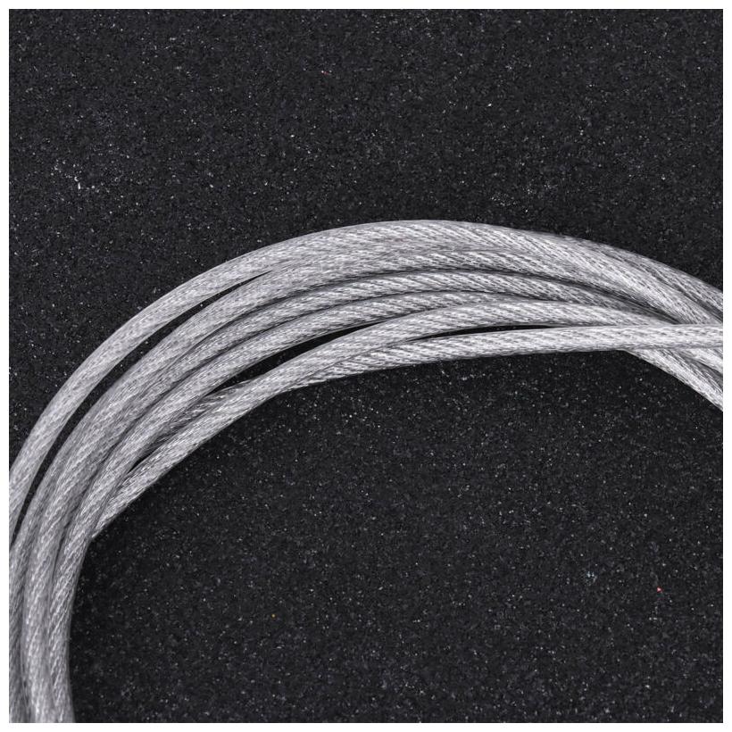 US 2Pcs 2m Double Loop Cables Rope Bike Braided Steel Chains Door Lock Safe New