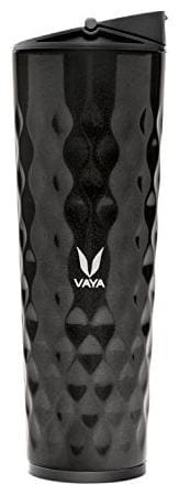 Vaya Drynk 600 ml Thermosteel Vacuum Insulated Flask, Sipper Water Bottle (Tumbler+Sipper), Shiny Black