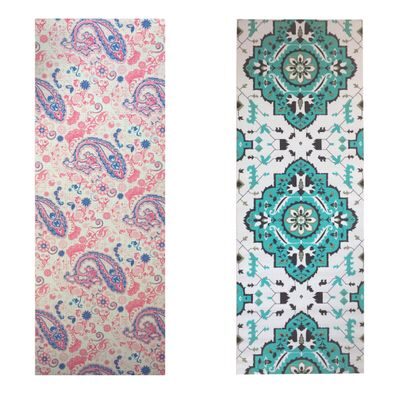 

Vritraz Printed Extra Thick 6mm 182 88 cm (72 inch)x60 96 cm (24 inch) Long Premium Eco Safe Non Slip Yoga Mat With Free Carry Bag PinkPattern-Rhombus (Pack of 2)