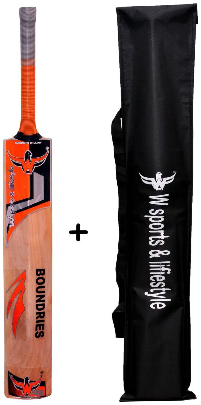 

W sports 100 Boundaries Kashmir Willow Bat (Sarawak full cane) Full Size - 100 Genuine