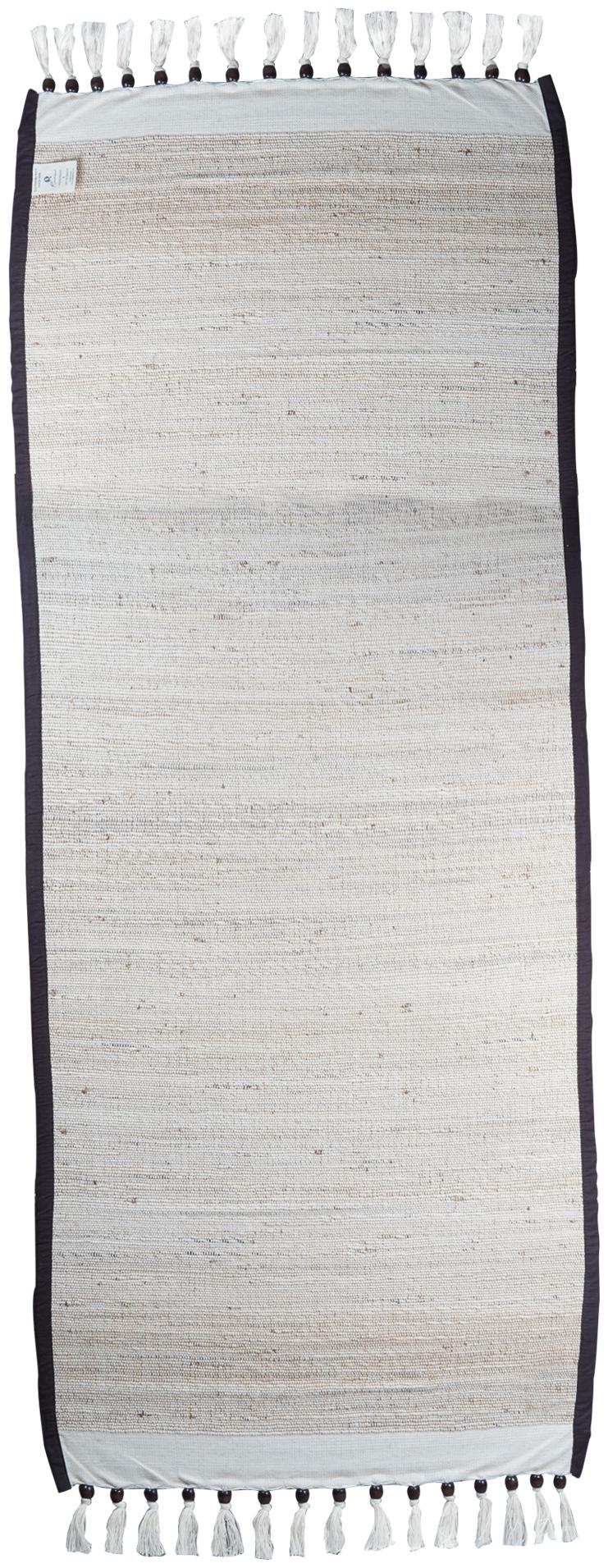 

Yoga Mat 100 Natural Banana Fibre Wooden Beads Handloom Anti Skid Back Rubberized 7 mm Thick