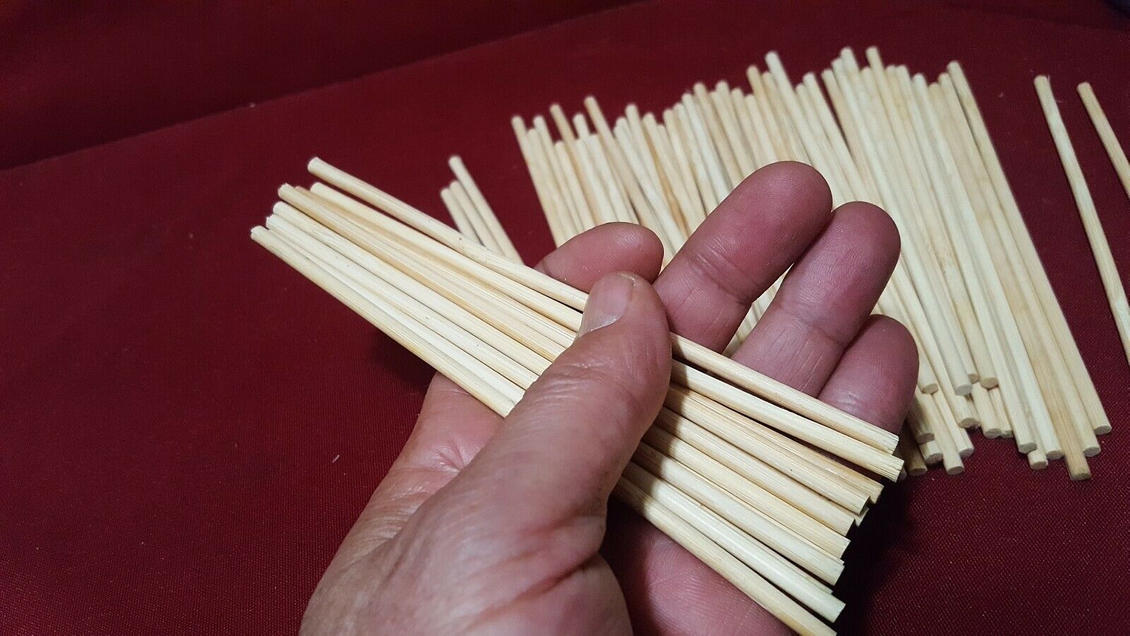 

100 DIY Round Bamboo Wood Sticks 6 inch long
