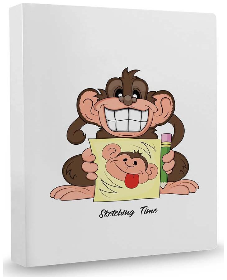 

100yellow Funny Monkey Printed File Folder Case A4 Size File Folder Plastic File Folder File Folder Binder Ring Binder For Office