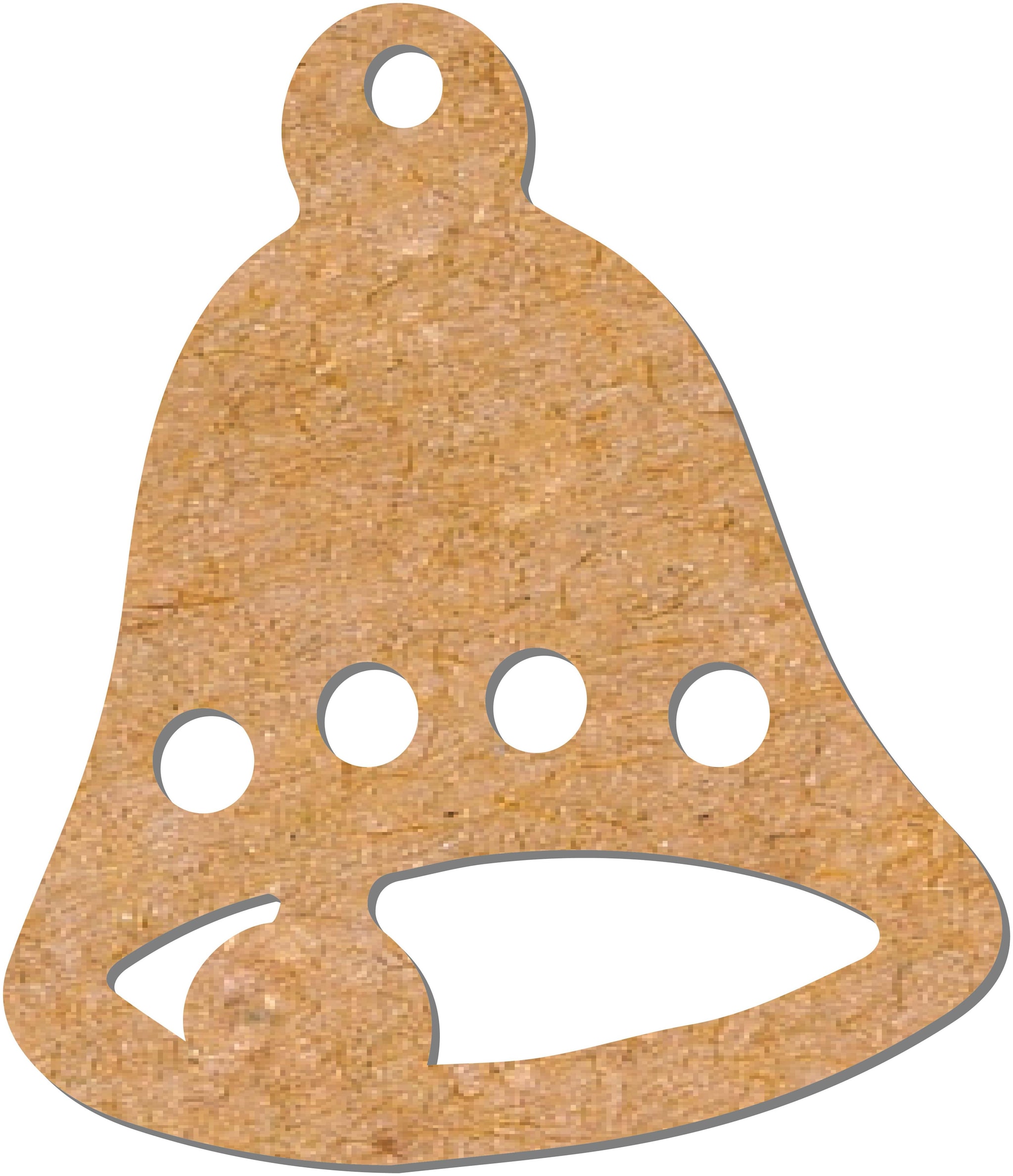 

100yellow Wooden Decoration Bell Tag Cutout for Christmas Tree Hanger Pack of 10