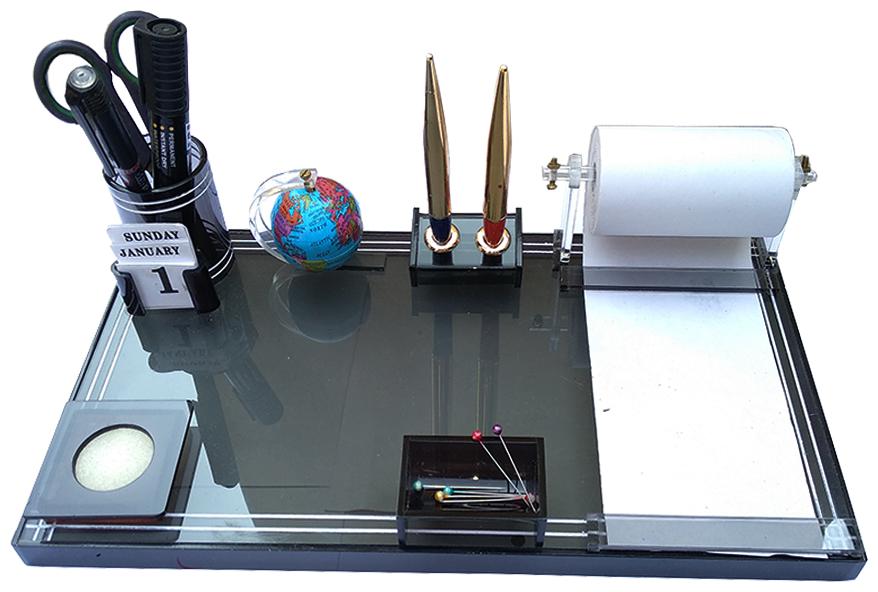 

IGNOTO Acrylic Office Pen Stand (Premium Quality) With 3 Compartements