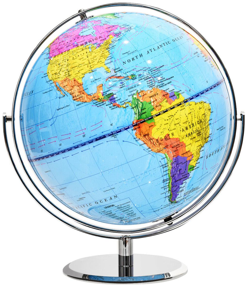 

12 World Globe 720 Rotating Educational Desktop Globe Geographic Globe for Kid
