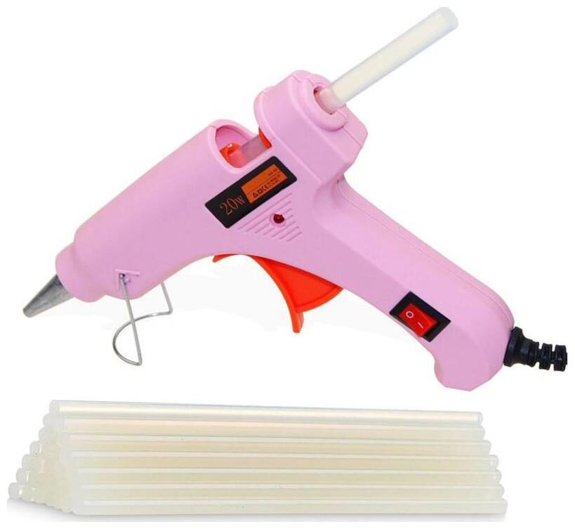 

20 WATT PINK GLUE GUN WITH 10 GLUE STICKS