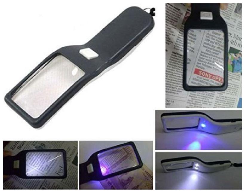 

PIA INTERNATIONAL FIRST QUALITY -3 In 1 5X Zoom Magnifying Glass With LED Book Light And Fake Note Detector Light