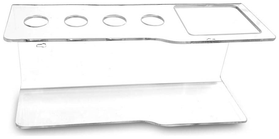 

3idea Rectangle Shape 4 Slot Clear Acrylic Marker and Duster Holder Stand