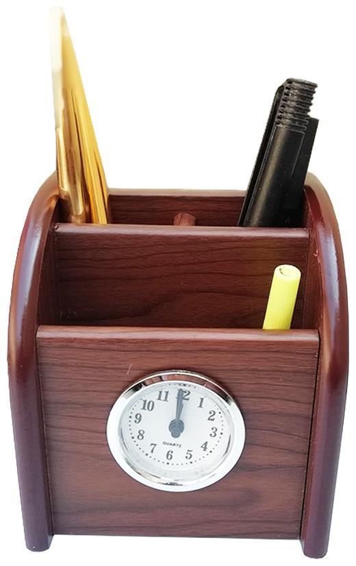 

IGNOTO Wooden Pen Stand For Office And Study Table