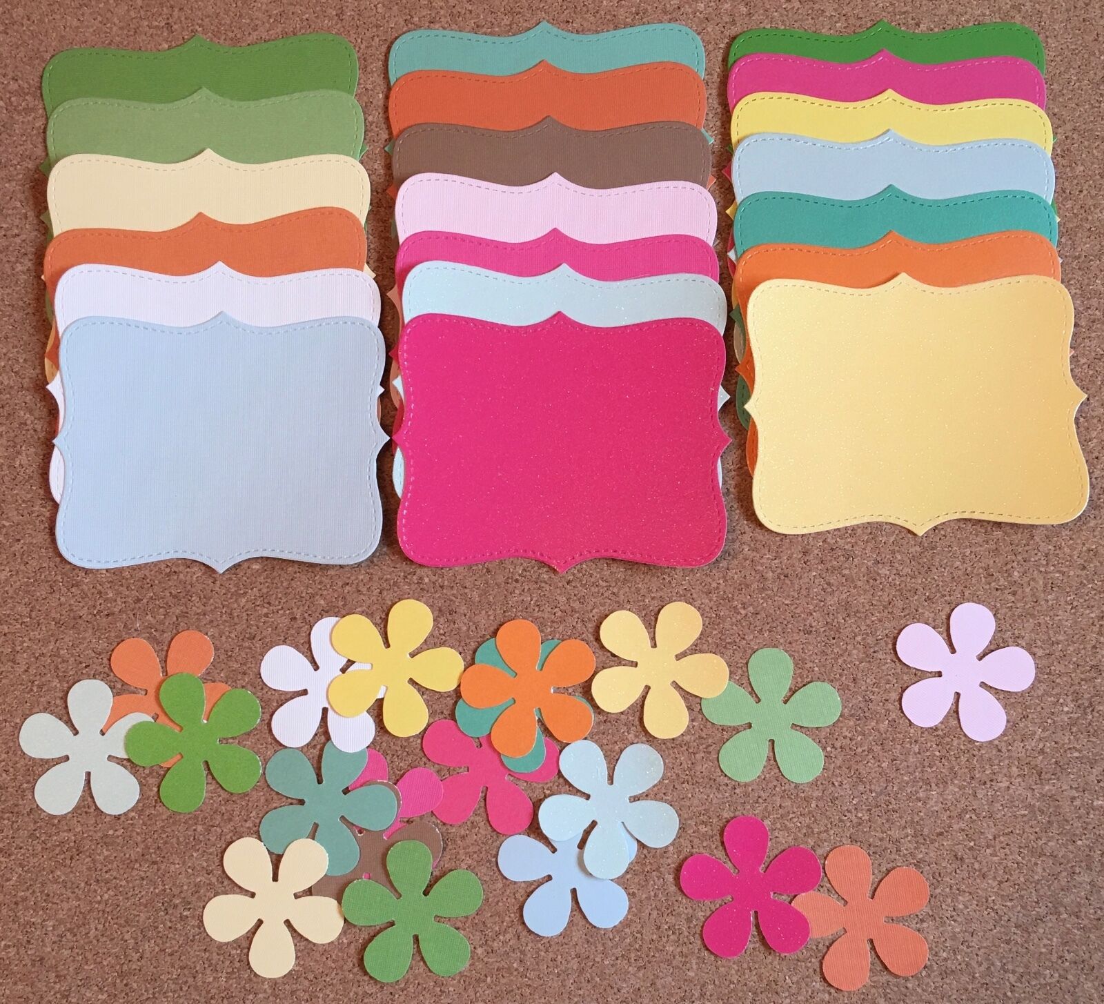 

40 Sizzix Stampin Up Top Note Flower Set -DCWV Spring Fling Solids