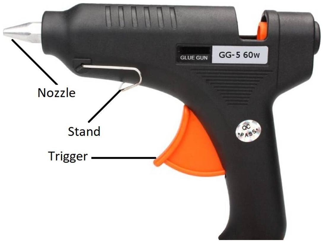 

60W Black Heavyduty Hot Melt Glue Gun with 40 Sticks (11 mm x 20 cm)