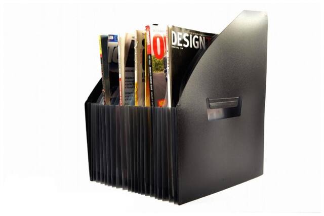 A-Mart  Expanding Magazine Holder for School, Office Hotels Restaurants etc 23 Pockets with Label Tags