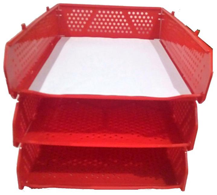

A-Mart Premium Plastic 3 Layer Paper Tray Table Organizer for School Office Hotels Etc DIY Model
