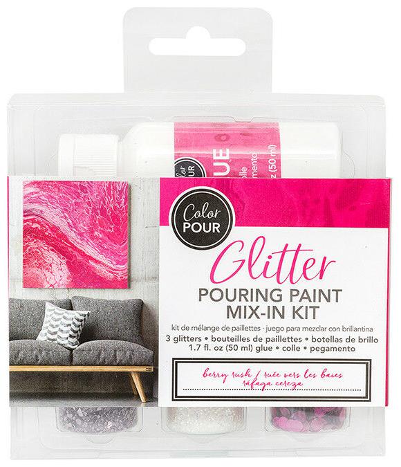 

American Crafts Color Pour Glitters Mix-In Kit - Berry Rush - 4-Piece Art Set