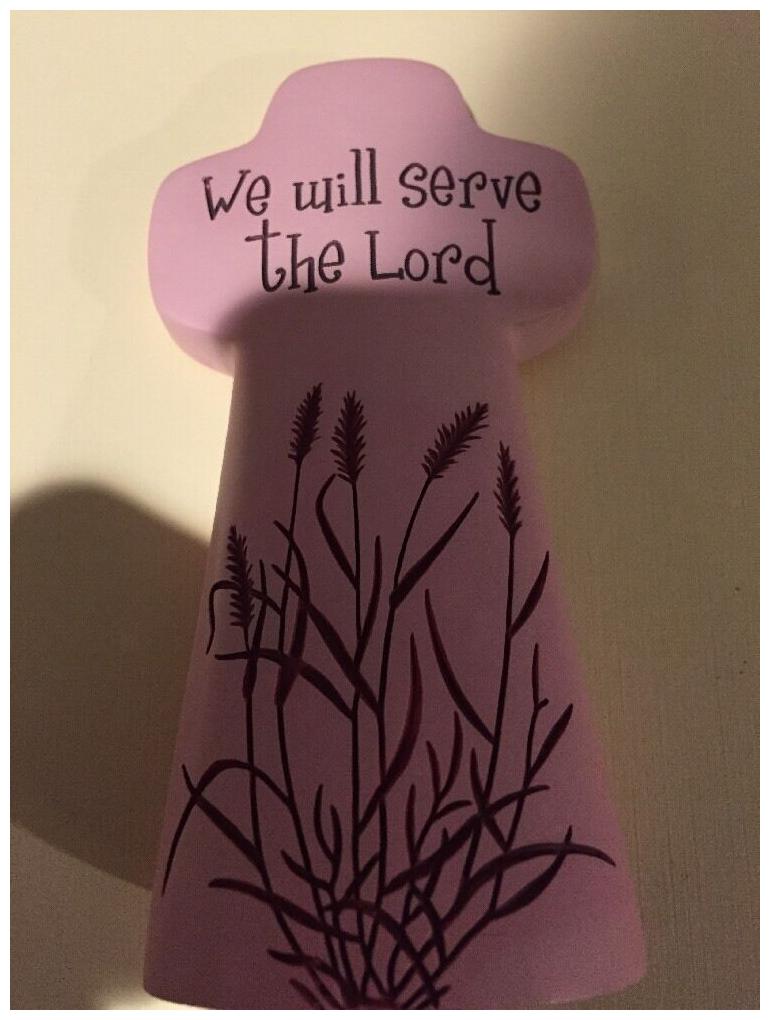 

Angelstar Cross We Will Serve the Lord Baptism Communion Confirmation Gift