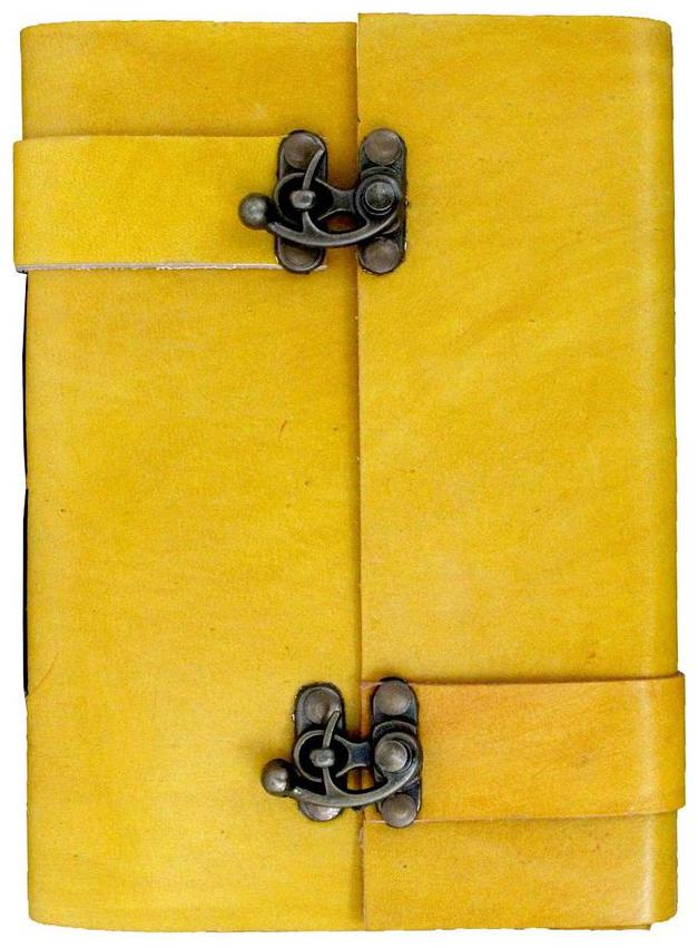 

Anshika International Original Yellow Twin Lock Handmade Notebook Diary for Size -7 1 5