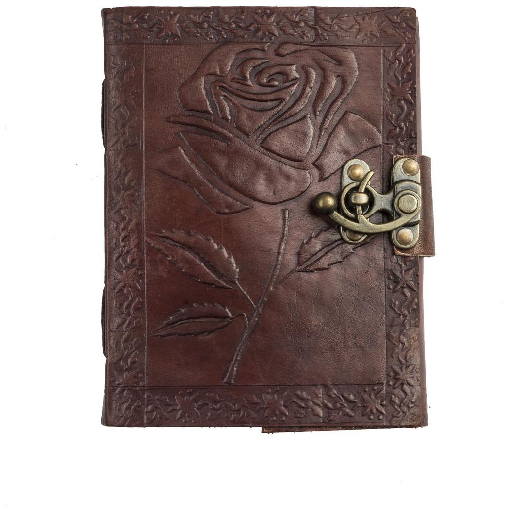 

Anshika International Pure Genuine Real Vintage Hunter Leather Handmadepaper Notebook Diary For - Size of (H) 7 (L) 5 Brown