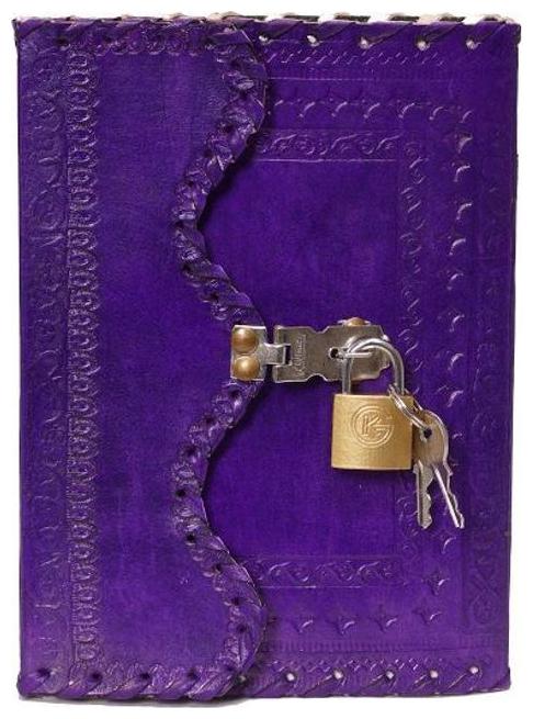 

Anshika International hunter leather 7 5 lock n key diary for writing office use