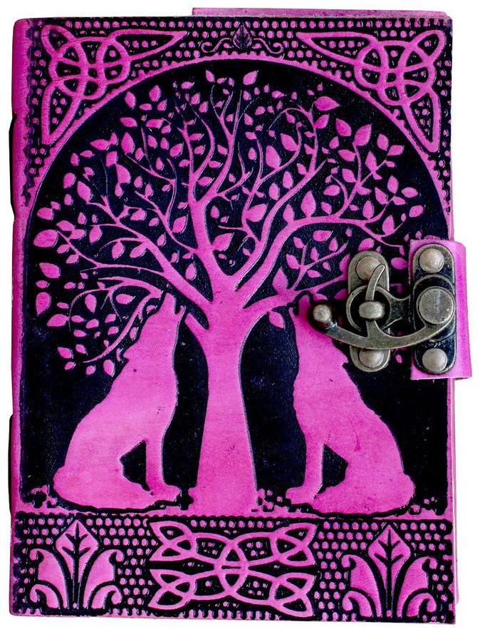 

Anshika International Original Crying Wolf Design With Lock Handmade Notebook Diary for Size -7 1 5